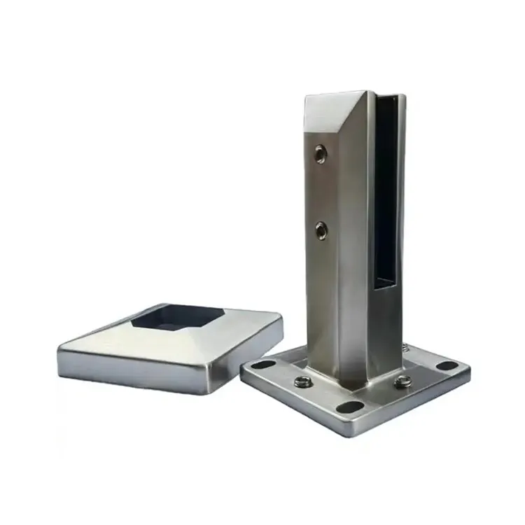 שקע מעקה זכוכית מתכוונן